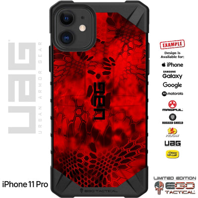 Kryptek Diablo Red Camouflage Pattern Custom Printed Case Design for Apple, Samsung, Google & Motorola Phone Modelss
