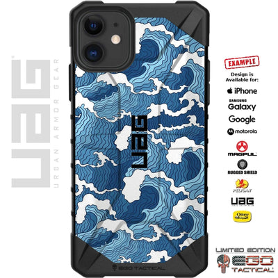 Blue Waves Custom Printed Case Design for Apple, Samsung, Google & Motorola Phone Models
