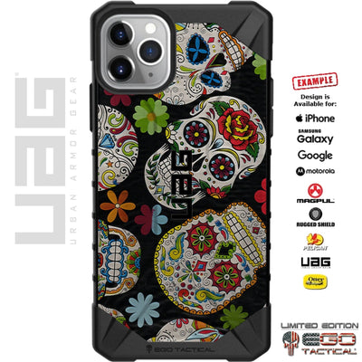 Sugar Skulls Pattern Custom Printed Case Design for Apple, Samsung, Google & Motorola Phone Models