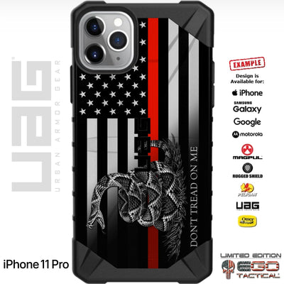 Thin Red Line US American Flag Don't Tread On Me Gadsden Flag Custom Printed Case Design for Apple, Samsung, Google & Motorola Phone Models