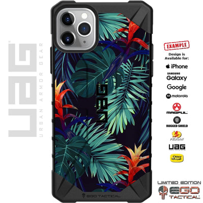 Blue Hawaiian Style Tropical Print Custom Printed Case Design for Apple, Samsung, Google & Motorola Phone Models