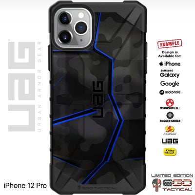 The Jagged Blue Line Police & Jagged Red Line Fireman Custom Printed Case Design for Apple, Samsung, Google & Motorola Phone Models