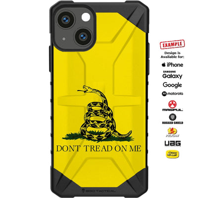 Don't Tread on Me Gadsden Flag Tall Vertical Custom Printed Case Design for Apple, Samsung, Google & Motorola Phone Models