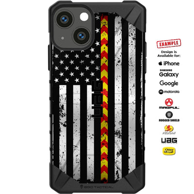 Subdued Reversed US American Flag Emergency Vehicle First Responder Safety Chevrons Thin Line Custom Printed Case Design for Apple, Samsung, Google & Motorola Phone Models