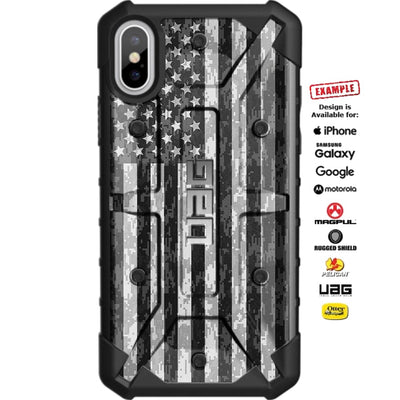 Subdued US American Flag Digital Camouflage Reversed Custom Printed Case Design for Apple, Samsung, Google & Motorola Phone Models