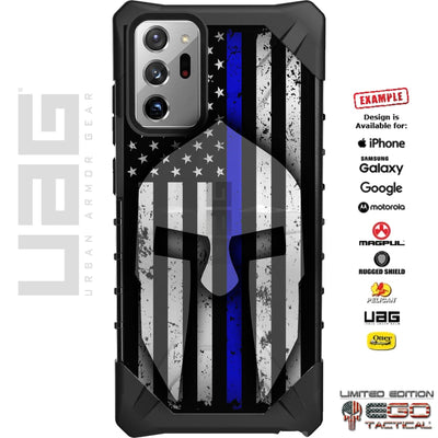Ghost Spartan on Thin Line Flag Styles Custom Printed Case Design for Apple, Samsung, Google & Motorola Phone Models
