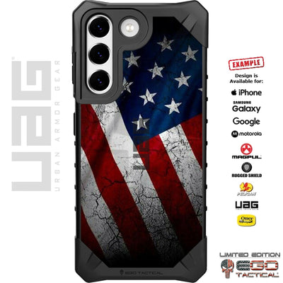 Cracked US Painted Flag Custom Printed Case Design for Apple, Samsung, Google & Motorola Phone Models