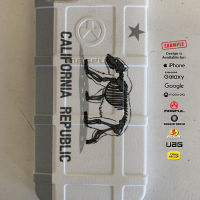 CLEARANCE - Magpul Industries Custom UV-Laser Printed Apple iPhone 5 iPhone 5S Only BLACK /GRAY CALI FLAG EGO126