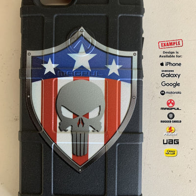 CLEARANCE - Magpul Industries Custom UV-Laser Printed Apple iPhone 6 iPhone 6s Only PUNISHER SHIELD EGO95