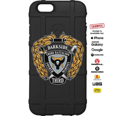 U.S. Marine Corps 3rd Battalion 4th Marines Darkside Custom Printed Case Design for Apple, Samsung, Google & Motorola Phone Models