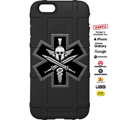 Spartan Medic Military Star of Life Patch on Camouflage Custom Printed Case Design for Apple, Samsung, Google & Motorola Phone Models