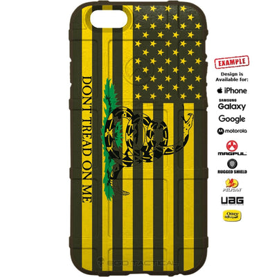 Don't Tread on Me US American Flag Subdued Custom Printed Case Design for Apple, Samsung, Google & Motorola Phone Models