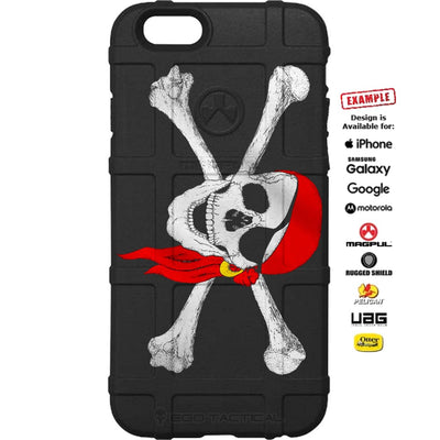 Jolly Roger Pirate Flag US Navy Custom Printed Case Design for Apple, Samsung, Google & Motorola Phone Models
