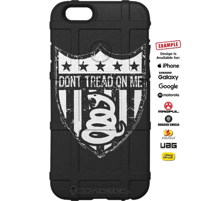 Don't Tread on Me Subdued Shield Custom Printed Case Design for Apple, Samsung, Google & Motorola Phone Models