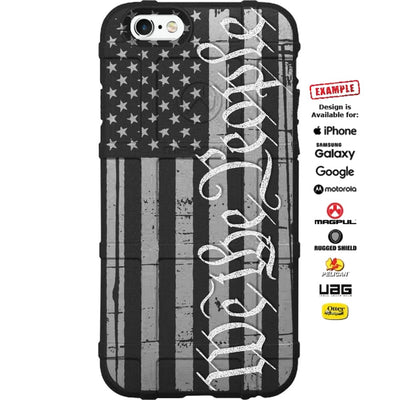 We the People Assaulting Forward Tattered Subdued Flag Custom Printed Case Design for Apple, Samsung, Google & Motorola Phone Models