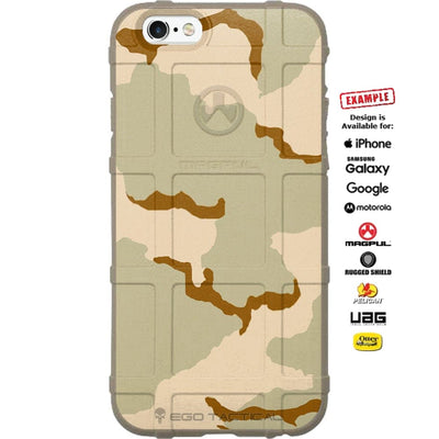 Desert Camouflage Uniform Pattern Custom Printed Case Design for Apple, Samsung, Google & Motorola Phone Models