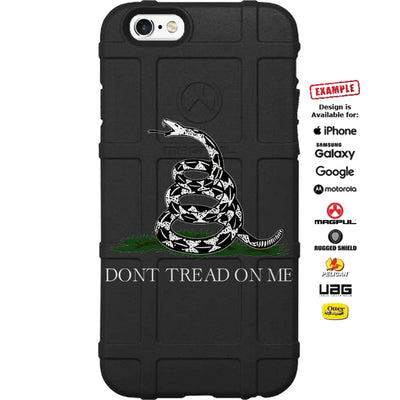 Don't Tread on Me Vertical Custom Printed Case Design for Apple, Samsung, Google & Motorola Phone Models