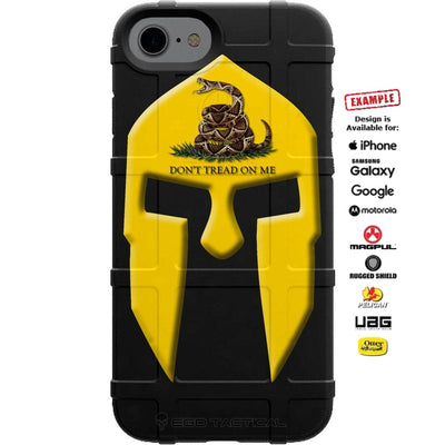 Gadsden Spartan Warrior, Don't Tread on Me Spartan Custom Printed Case Design for Apple, Samsung, Google & Motorola Phone Models