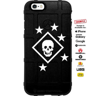 MARSOC Marine Raiders White Stars & Skull Black Patch Custom Printed Phone Case