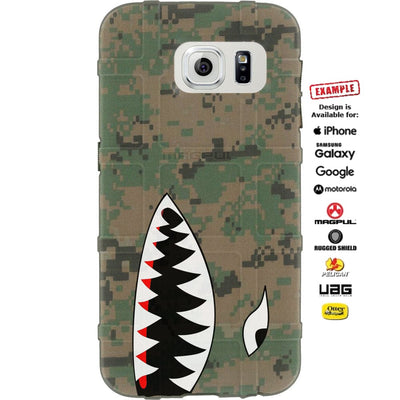 UCP Digital Camouflage, Shark Teeth Custom Printed Case Design for Apple, Samsung, Google & Motorola Phone Models