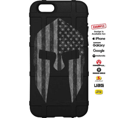 Spartan Subdued U.S. Flag Digital Camouflage Custom Printed Case Design for Apple, Samsung, Google & Motorola Phone Models