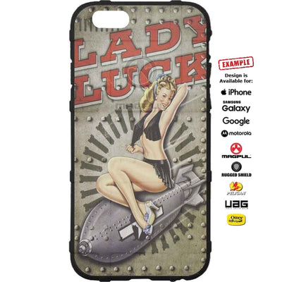 Lady Luck WWII Aircraft Art Custom Printed Case Design for Apple, Samsung, Google & Motorola Phone Models