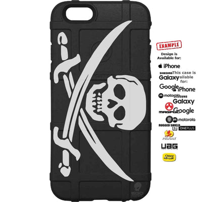 Jolly Roger Calico Jack Rackham Pirate Flag Custom Printed Case Design for Apple, Samsung, Google & Motorola Phone Models