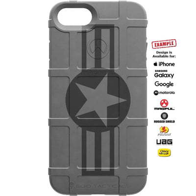 Air Force Stars and Bars Subdued White or Grey Custom Printed Case Design for Apple, Samsung, Google & Motorola Phone Models