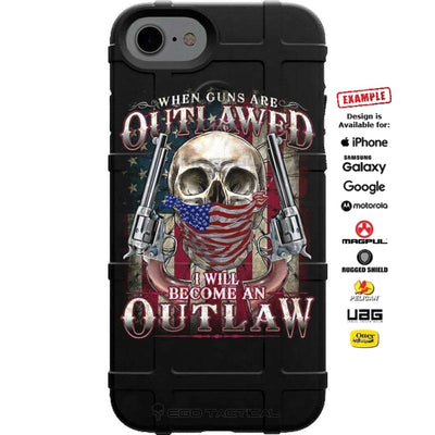 2nd Amendment American Outlaw 2A Custom Printed Case Design for Apple, Samsung, Google & Motorola Phone Models