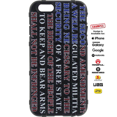 2nd Amendment Flag Custom Printed Case Design for Apple, Samsung, Google & Motorola Phone Models